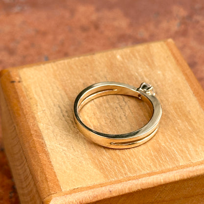 Estate 10KT Yellow Gold Round .11 CT Diamond Ring