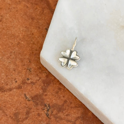 Sterling Silver Shiny Polished 4 Leaf Clover Pendant Charm