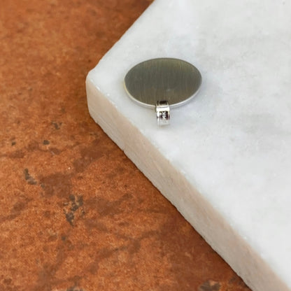 14KT White Gold Guardian Angel "Protect Us" Medal Pendant Charm