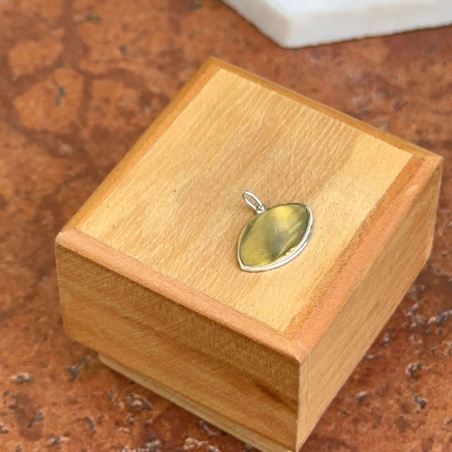 Sterling Silver Engravable Flat Football Medal Pendant Charm