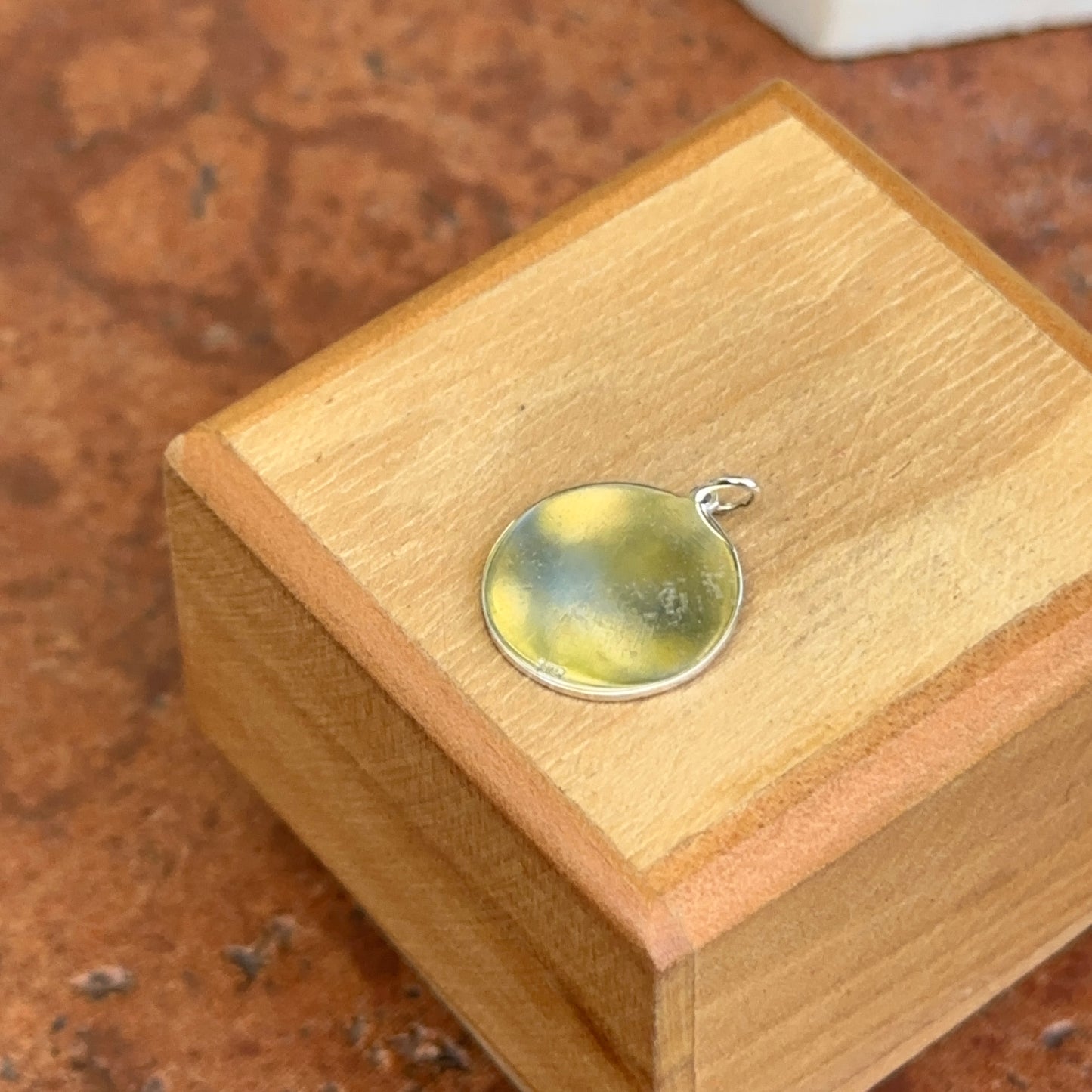 Sterling Silver Engravable Flat Basketball Pendant Charm