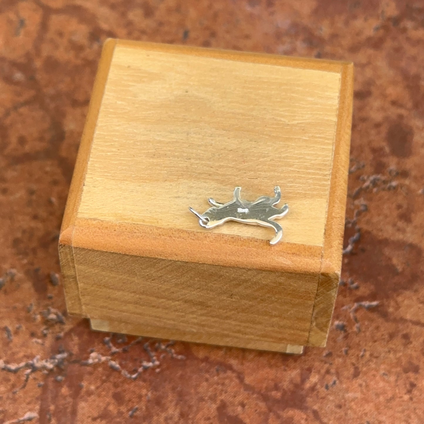 Sterling Silver Standing Cat Pendant Charm 3D