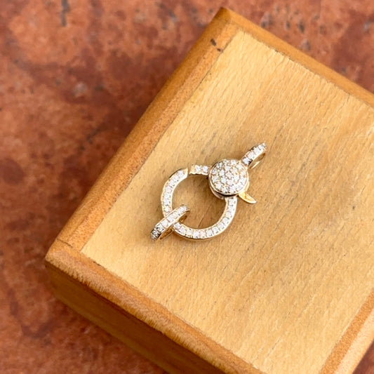 14KT Yellow Gold Pave Diamond Pendant Hanger