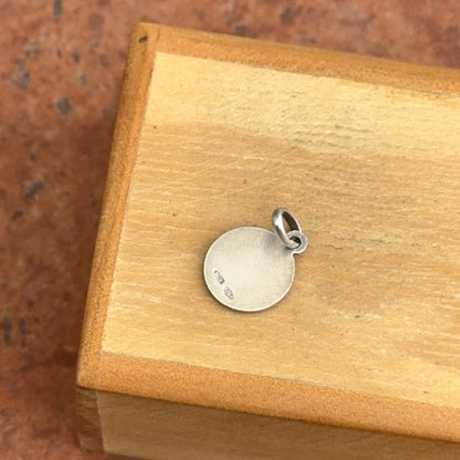 Sterling Silver St John the Baptist Antiqued Medal Pendant Charm 10mm