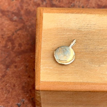 14KT Yellow Gold Diamond Chinese Zodiac Horse Disc Pendant Charm