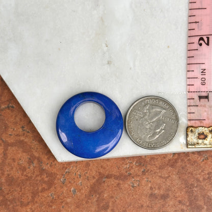 Estate Blue Howlite Round Door Knocker Earring Charms