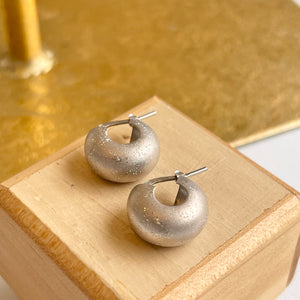 Sterling Silver Diamond-Cut Huggie Hoop Earrings