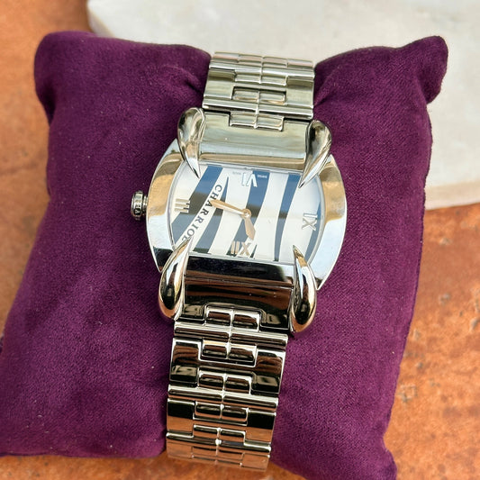 Phillipe Charriol Stainless Steel Kucha Watch Zebra Animal Print Dial