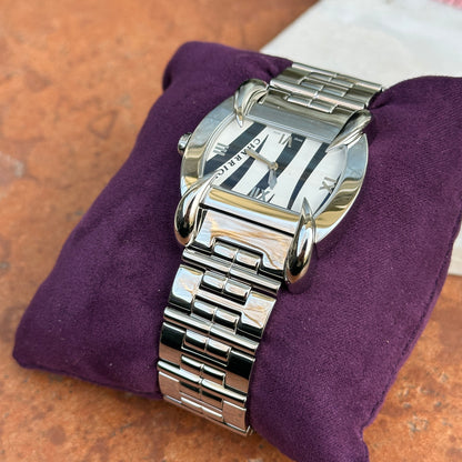 Phillipe Charriol Stainless Steel Kucha Watch Zebra Animal Print Dial