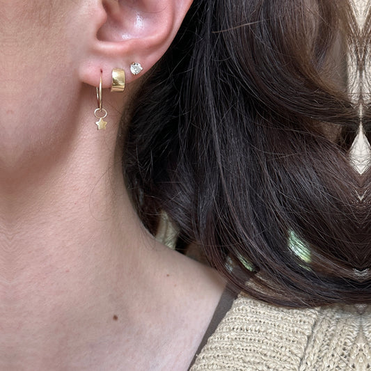 10KT Yellow Gold Mini Star Earring Charms