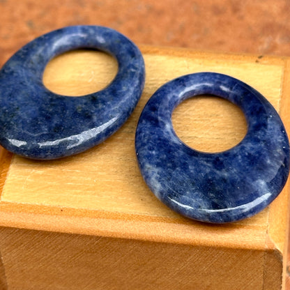 Estate Sodalite Oval Door Knocker Earring Charms