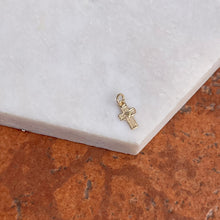 Load image into Gallery viewer, 14KT Yellow Gold Mini Heart Cross Pendant Charm