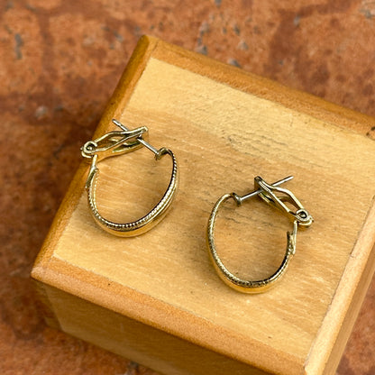 Estate Gold-Plated Hoop Omega Back Earrings