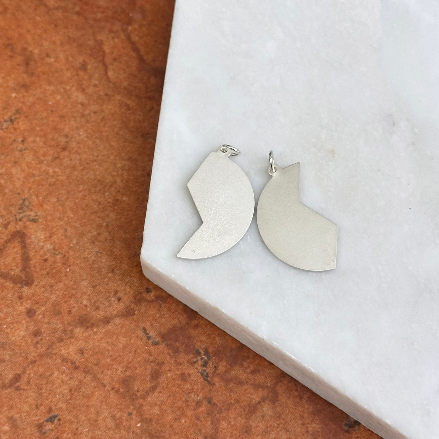 Sterling Silver Mizpah Coin Double Friendship Pendants