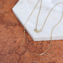 Load image into Gallery viewer, 14KT Yellow Gold 1mm Flat Cable Chain Necklace