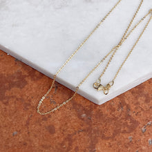 Load image into Gallery viewer, 14KT Yellow Gold 1mm Flat Cable Chain Necklace