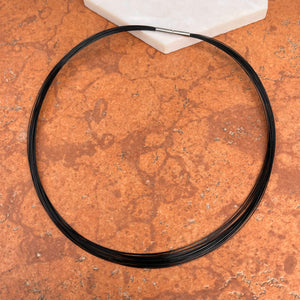 Stainless Steel Black Coated Cable 25 Wire Collar Necklace