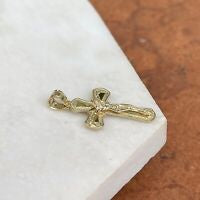 10KT Yellow Gold Detailed Crucifix Cross Pendant Charm