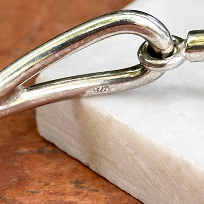 Estate Sterling Silver Hook Slip-On Bangle Bracelet