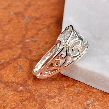 Sterling Silver Filigree Pendant Enhancer Omega Pearls Large - LSJ