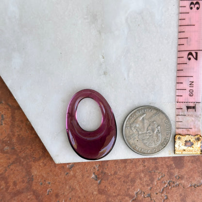 Estate Oval Amethyst Door Knocker Earring Charms