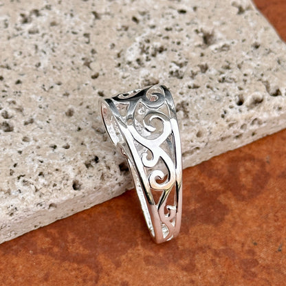 Sterling Silver Filigree Pendant Enhancer Omega Pearls Large - LSJ