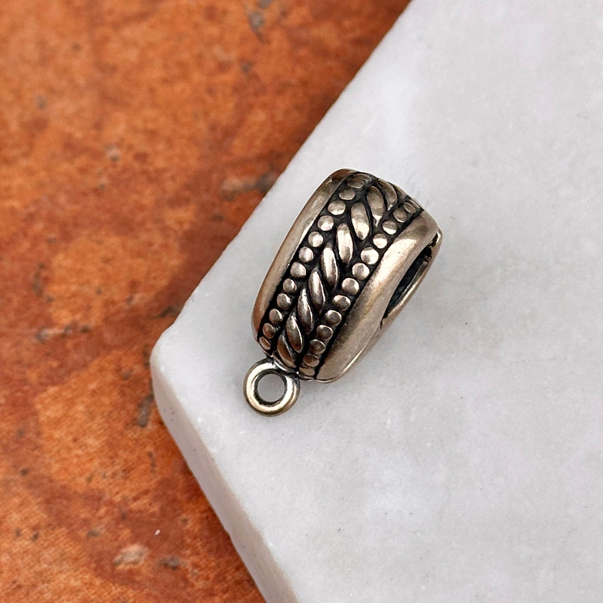 Sterling Silver Magnetic Reversible Design Pendant Hanger Enhancer - LSJ