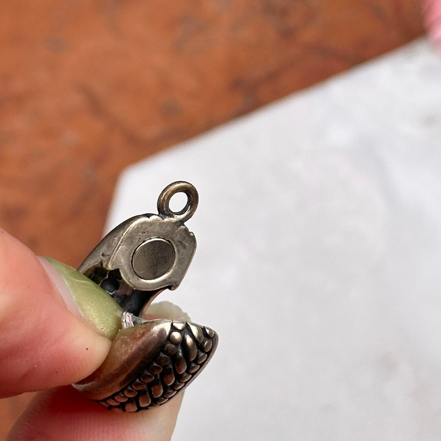 Sterling Silver Magnetic Reversible Design Pendant Hanger Enhancer - LSJ