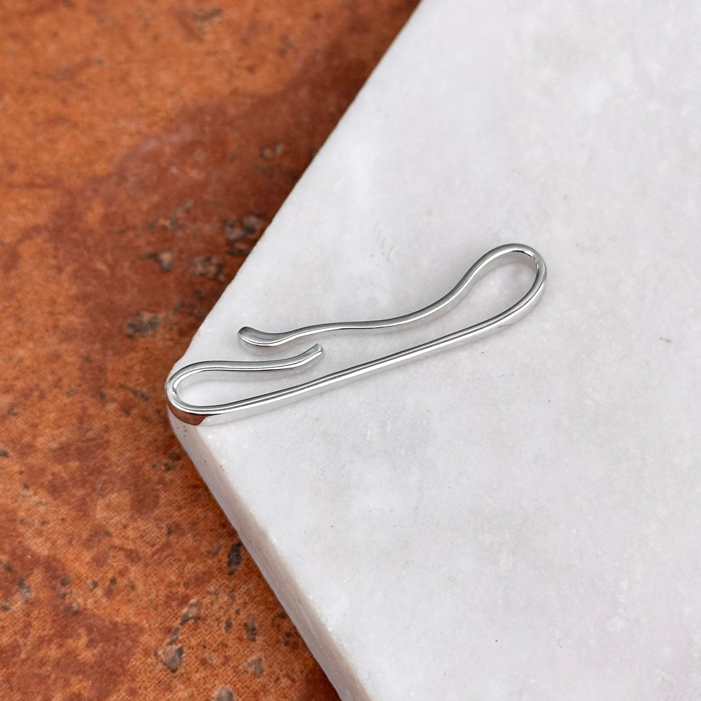 Sterling Silver Long Sleek Pendant Enhancer - LSJ