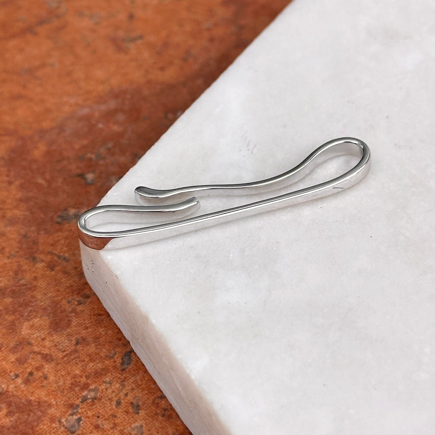 Sterling Silver Long Sleek Pendant Enhancer - LSJ