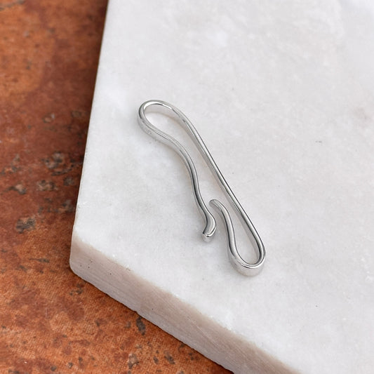 Sterling Silver Long Sleek Pendant Enhancer