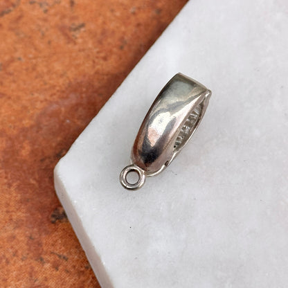 Sterling Silver Ribbed Design Enhancer Magnetic Bail