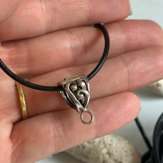 Sterling Silver Pendant Slide Enhancer Bail