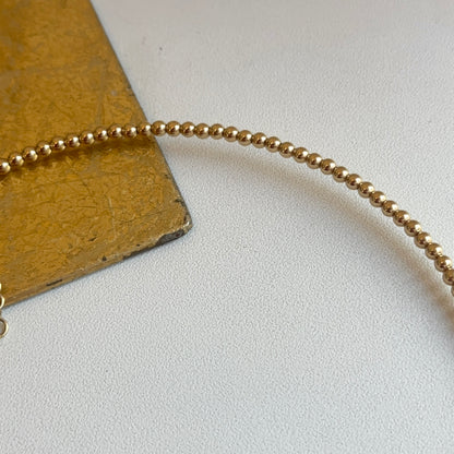 14KT Yellow Gold 3mm Ball Collar Necklace