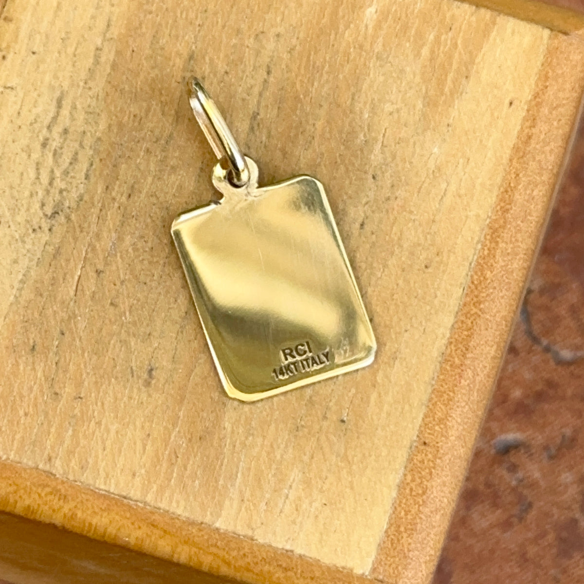 14KT Yellow Gold Eye of Providence Tarot Card Pendant Charm