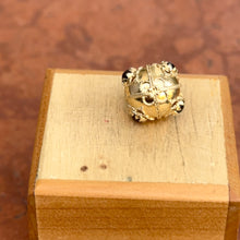 Load image into Gallery viewer, 14KT Yellow Gold Round Filigree Garnet Ball Pendant Charm
