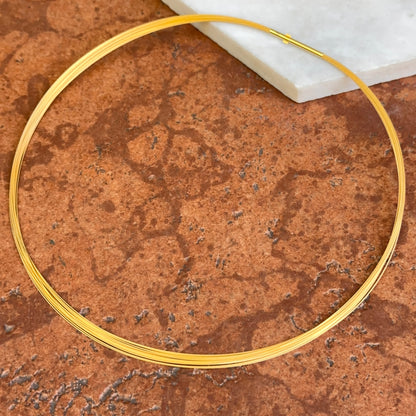 Gold-Plated Stainless Steel 21-Strand Collar Necklace