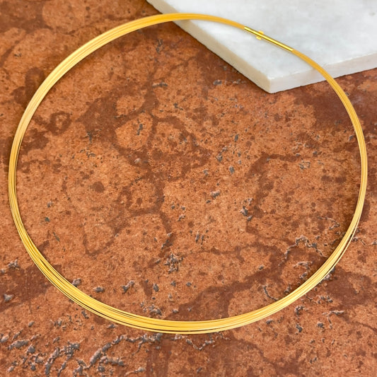 Gold-Plated Stainless Steel 21-Strand Collar Necklace