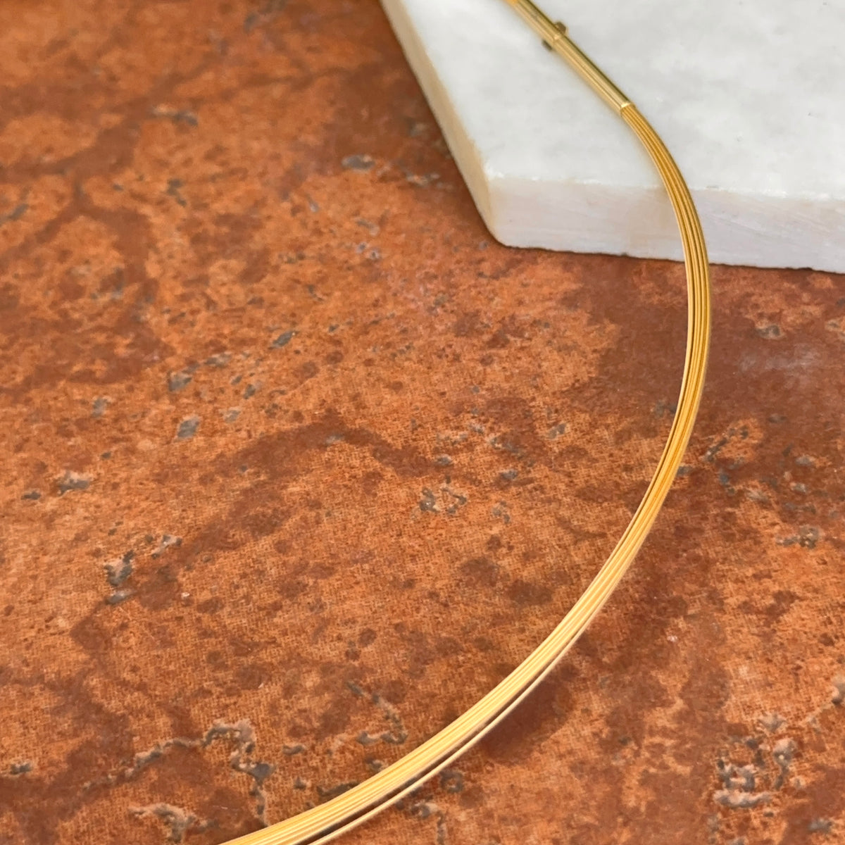 Gold-Plated Stainless Steel 21-Strand Collar Necklace
