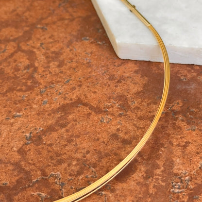 Gold-Plated Stainless Steel 21-Strand Collar Necklace