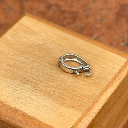 Sterling Silver Tapered Pendant Enhancer Bail with Ring