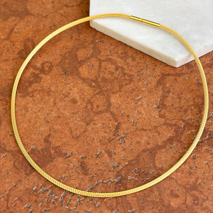 Gold-Plated Stainless Steel 2.5mm Mesh Cord Necklace