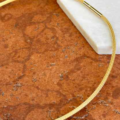 Gold-Plated Stainless Steel 2.5mm Mesh Cord Necklace