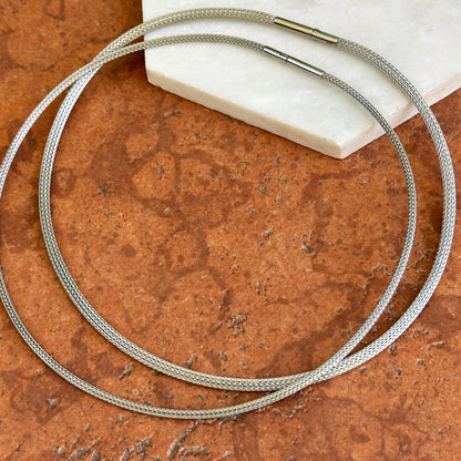 Stainless Steel Mesh Cord Necklace