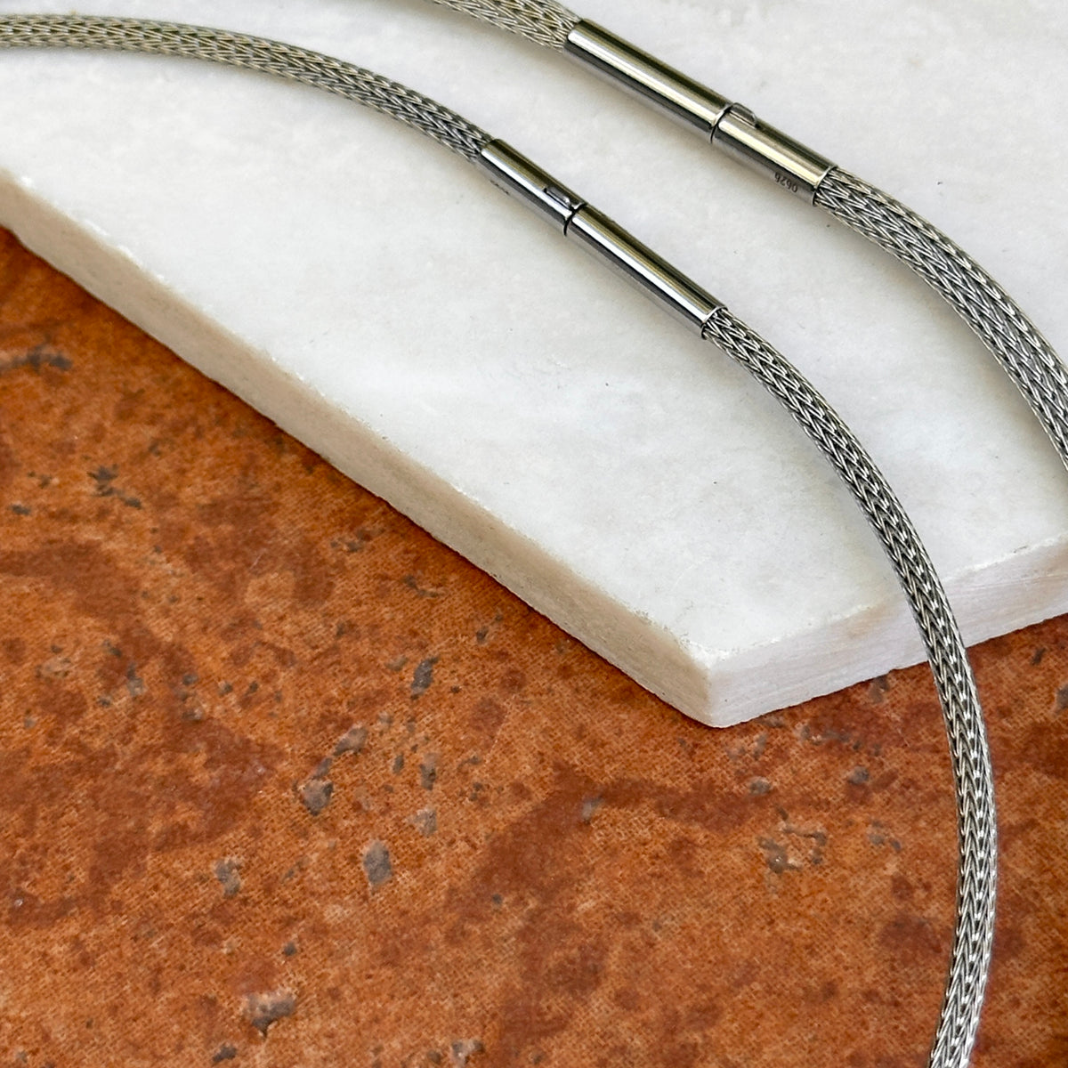 Stainless Steel Mesh Cord Necklace