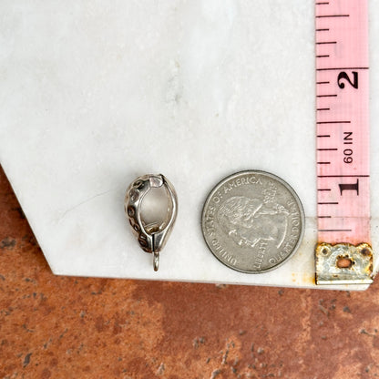 Sterling Silver Patina'D Hammered Silver Magnetic Pendant Bail Enhancer - LSJ