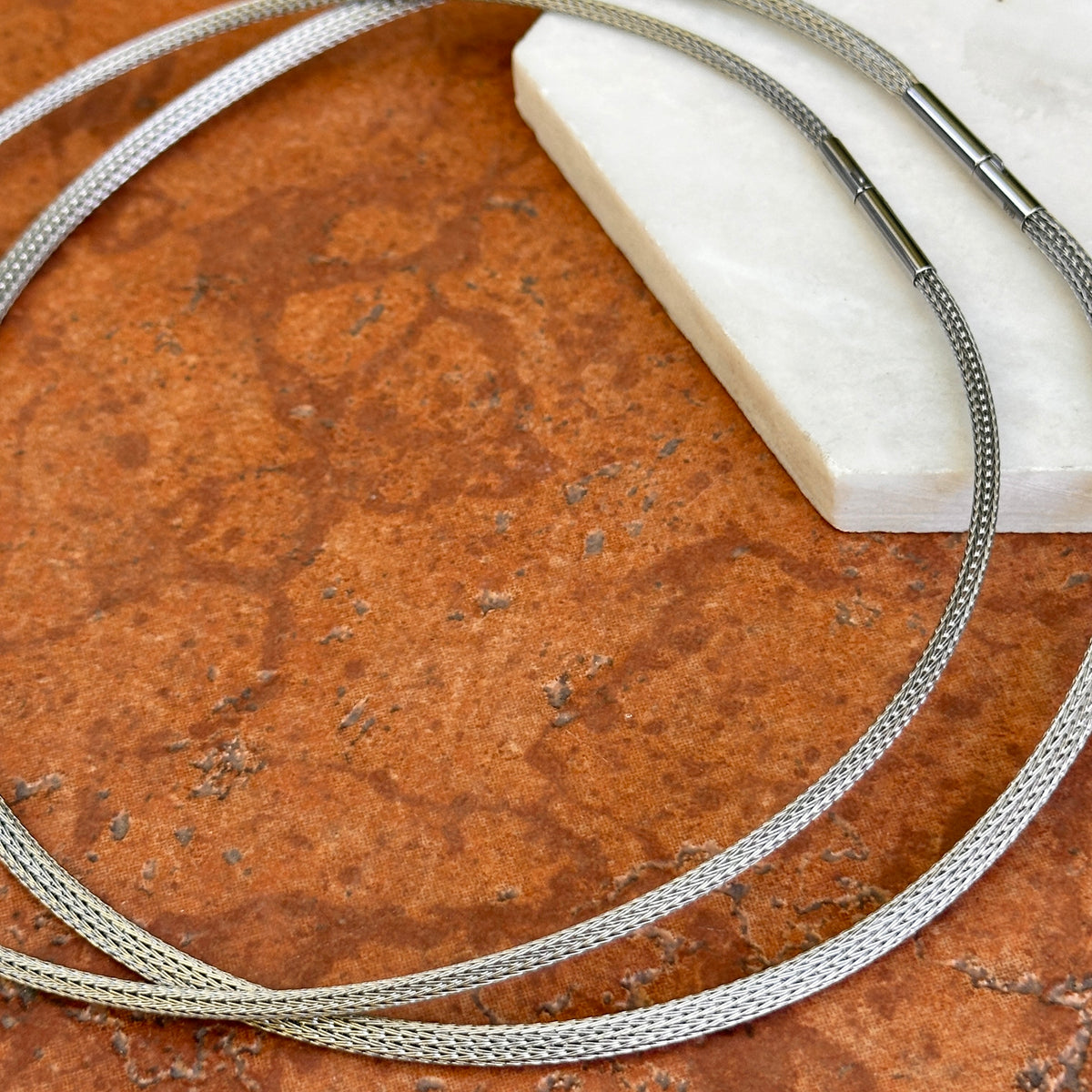 Stainless Steel Mesh Cord Necklace