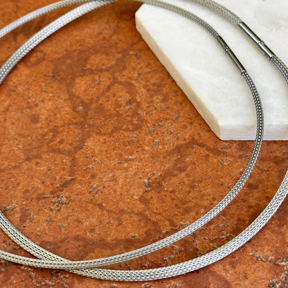 Stainless Steel Mesh Cord Necklace