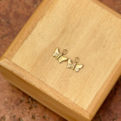 Estate 14KT Yellow Gold Mini Butterfly Earring Chrams