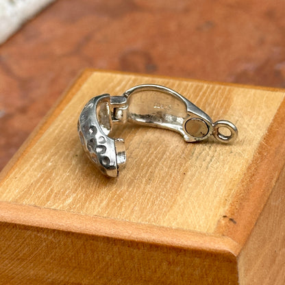 Sterling Silver Patina'D Hammered Silver Magnetic Pendant Bail Enhancer - LSJ